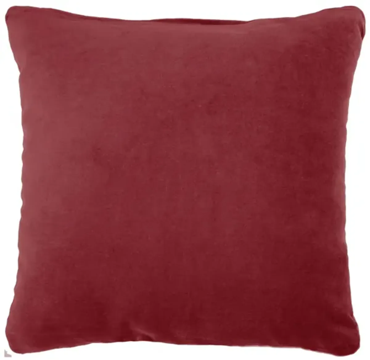 Nourison Solid Velvet Throw Pillow in Red by Nourison