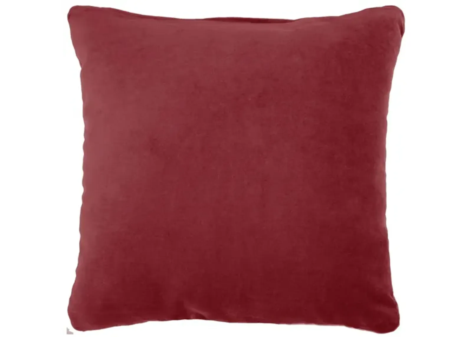 Nourison Solid Velvet Throw Pillow in Red by Nourison