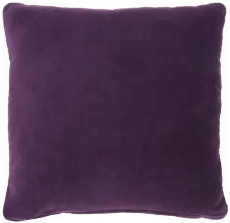 Nourison Solid Velvet Throw Pillow in Purple by Nourison