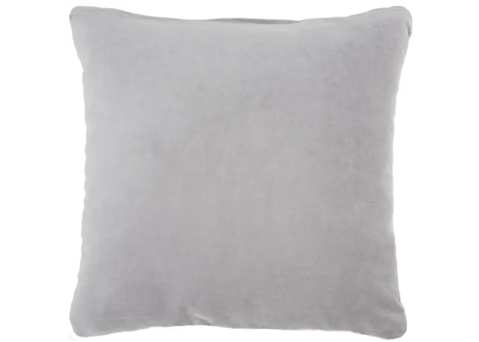 Nourison Solid Velvet Throw Pillow in Gray by Nourison