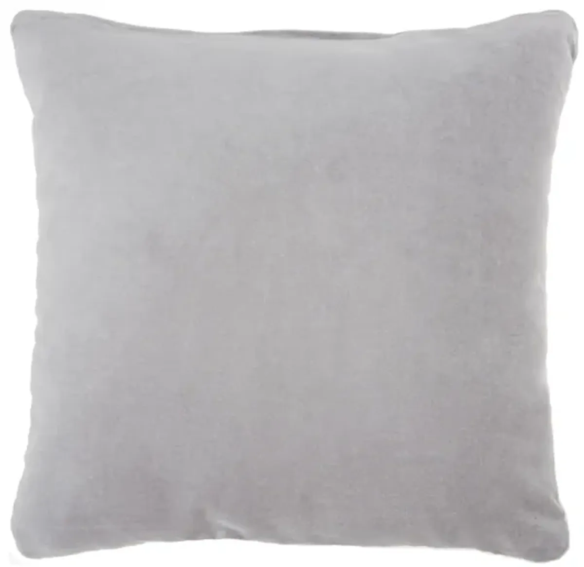 Nourison Solid Velvet Throw Pillow in Gray by Nourison