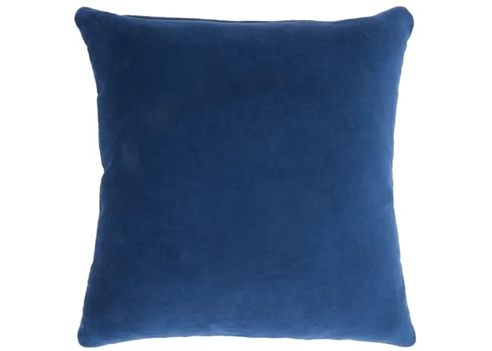 Nourison Solid Velvet Throw Pillow in Navy by Nourison