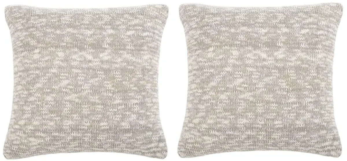 Textures And Weaves Accent Pillow Set - 2 Pc. in Gray/Gold by Safavieh