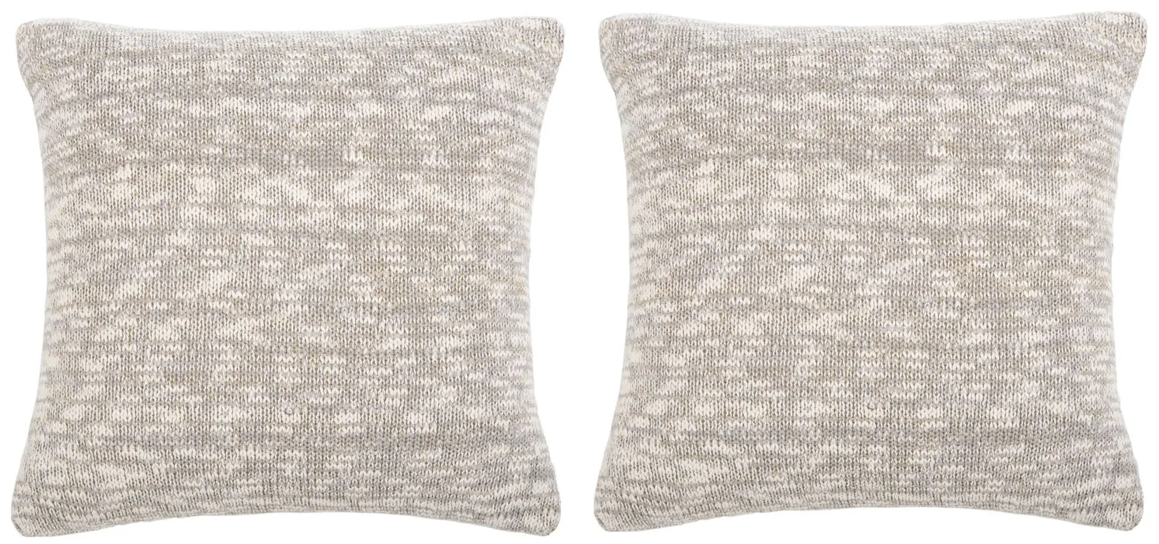 Textures And Weaves Accent Pillow Set - 2 Pc. in Gray/Gold by Safavieh