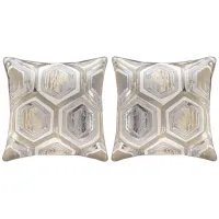 Meiling Pillow Set - 2 Pc. in Metallic by Ashley Express