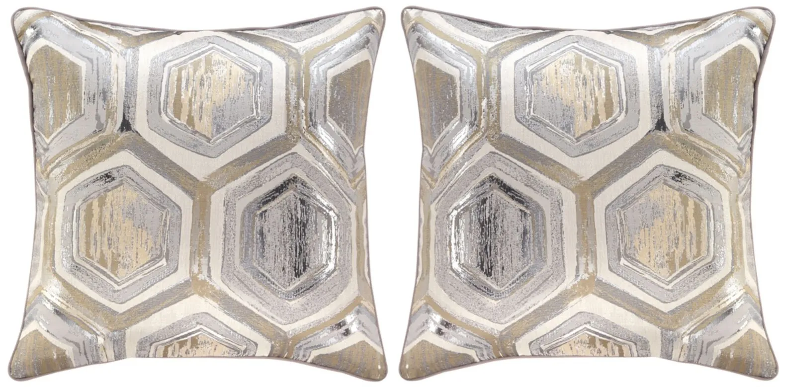 Meiling Pillow Set - 2 Pc. in Metallic by Ashley Express