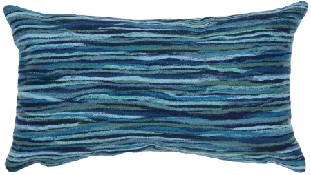 Visions III Broken Stripe Accent Pillow in Blue by Trans-Ocean Import Co Inc