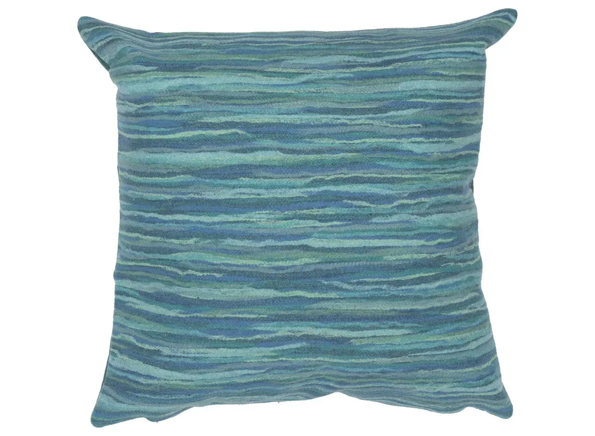 Visions III Broken Stripe Accent Pillow in Aqua by Trans-Ocean Import Co Inc