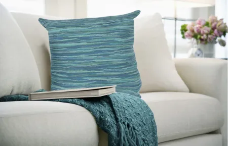 Visions III Broken Stripe Accent Pillow in Aqua by Trans-Ocean Import Co Inc
