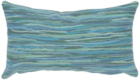 Visions III Broken Stripe Accent Pillow in Aqua by Trans-Ocean Import Co Inc