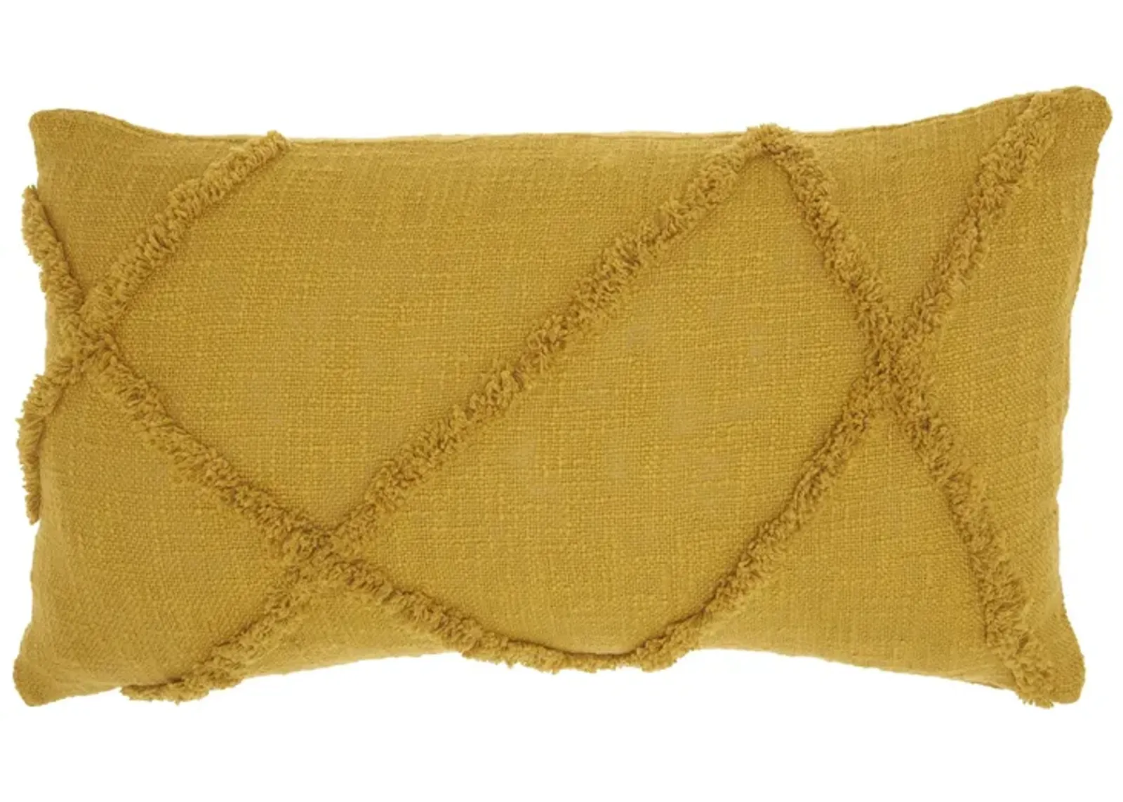 Mina Victory Diamond Rectangular Throw Pillow in Mustard by Nourison