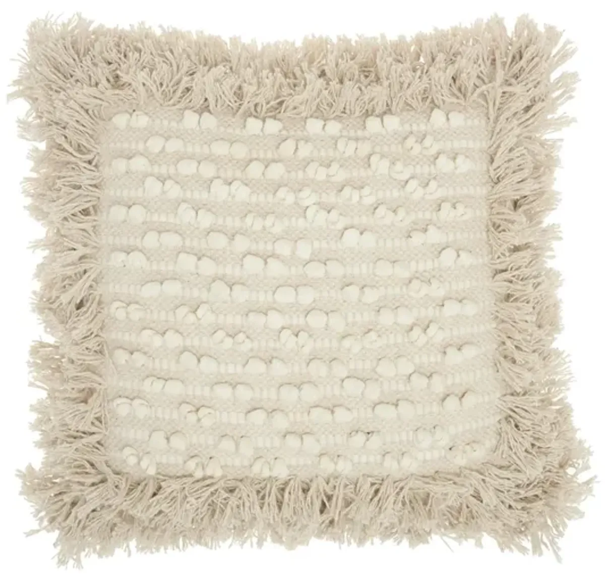 Mina Victory Loop Stripe Center Throw Pillow in Natural by Nourison