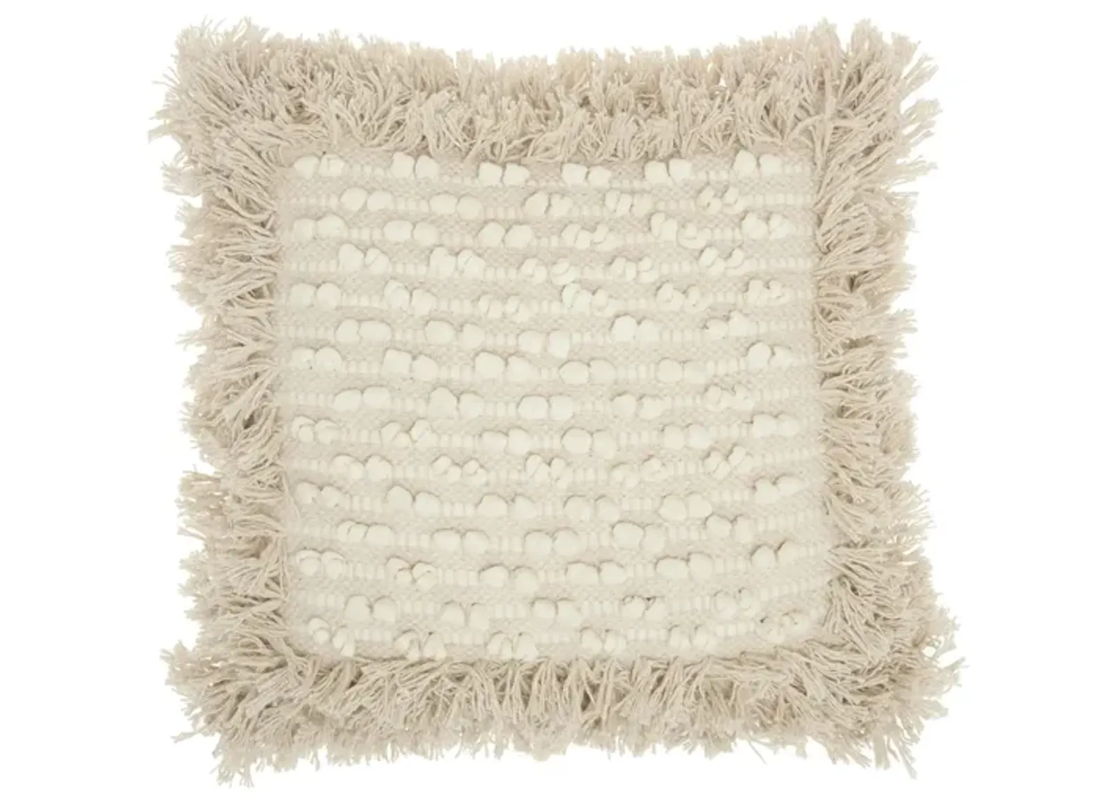 Mina Victory Loop Stripe Center Throw Pillow in Natural by Nourison