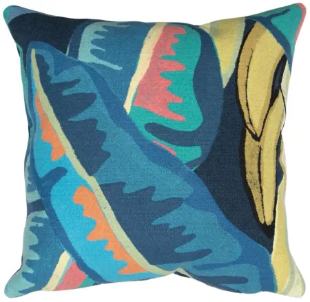 Visions III Banana Plant Accent Pillow in Aqua by Trans-Ocean Import Co Inc