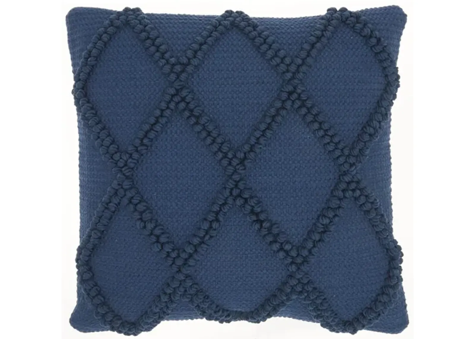 Mina Victory Diamond Lattice Throw Pillow in Navy by Nourison