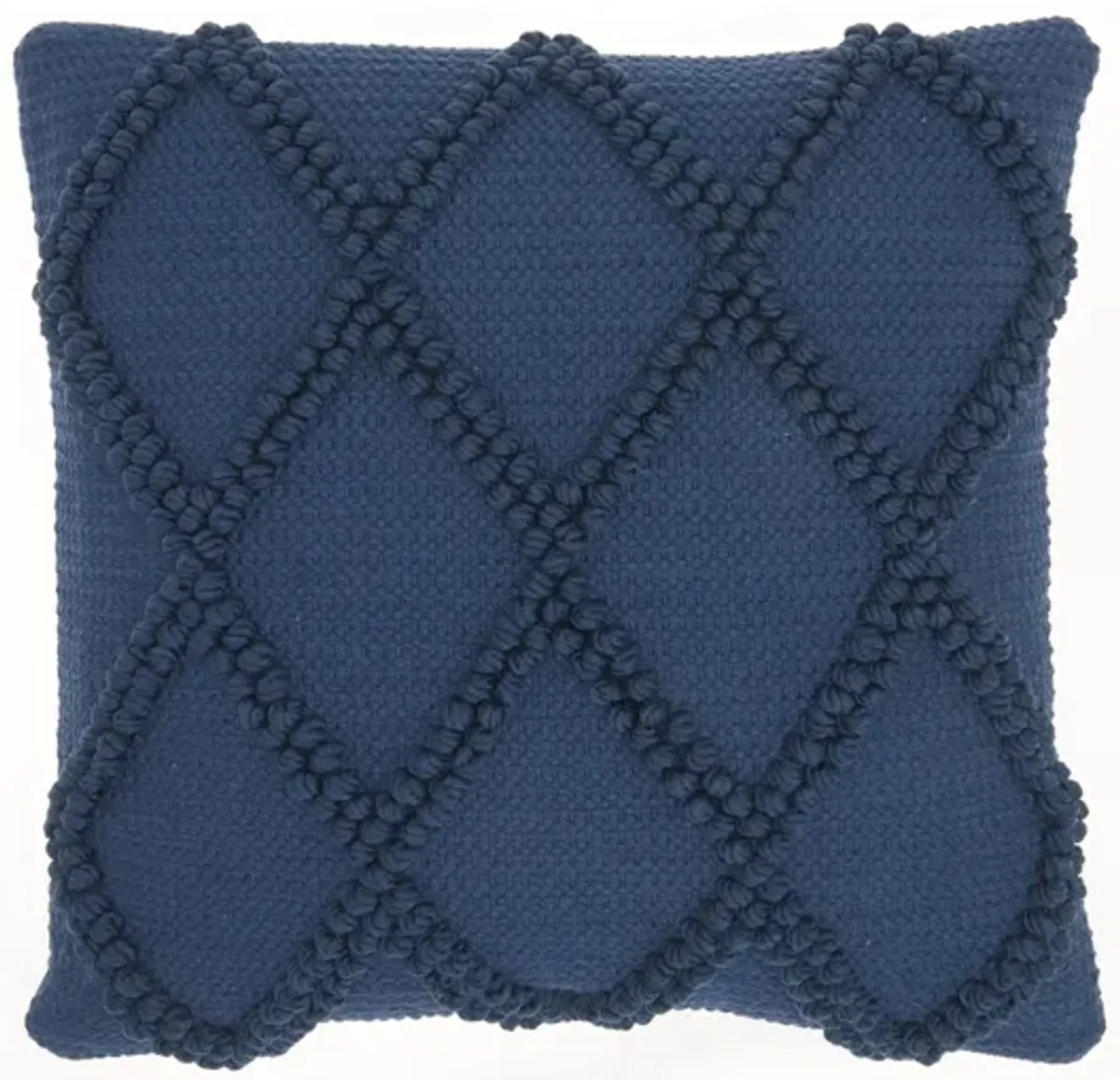 Mina Victory Diamond Lattice Throw Pillow in Navy by Nourison