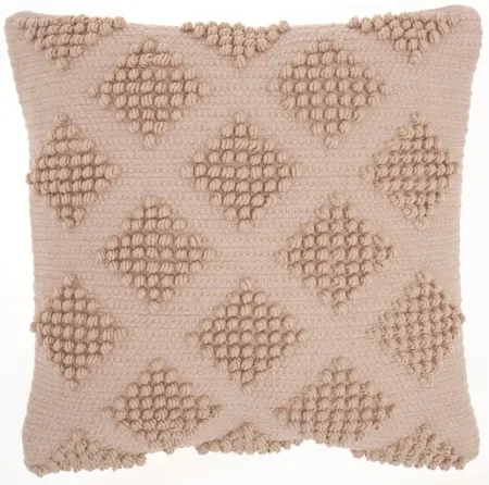 Mina Victory Woven Diamonds Throw Pillow in Blush by Nourison