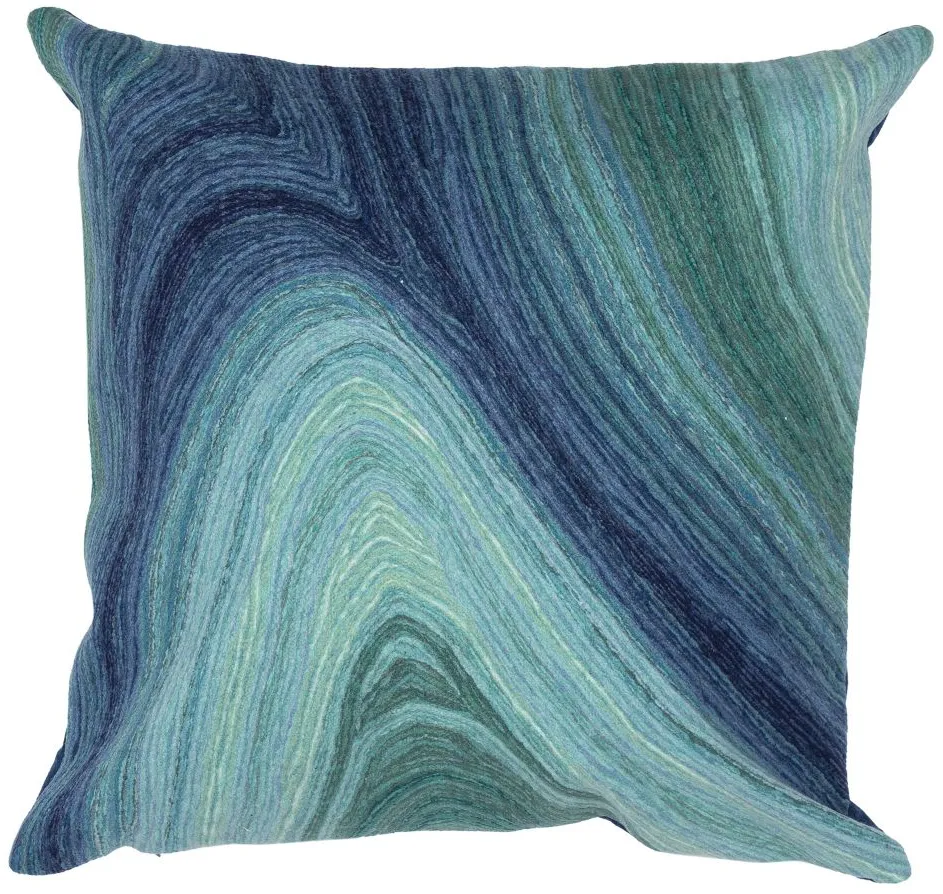 Visions III Ripples Accent Pillow in Gulf by Trans-Ocean Import Co Inc