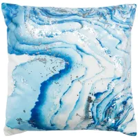 Abstract Throw Pillow in Blue / White by Safavieh