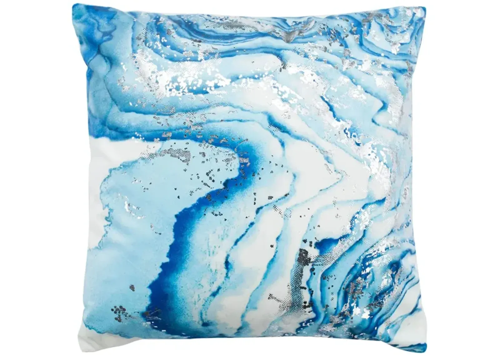 Abstract Throw Pillow in Blue / White by Safavieh