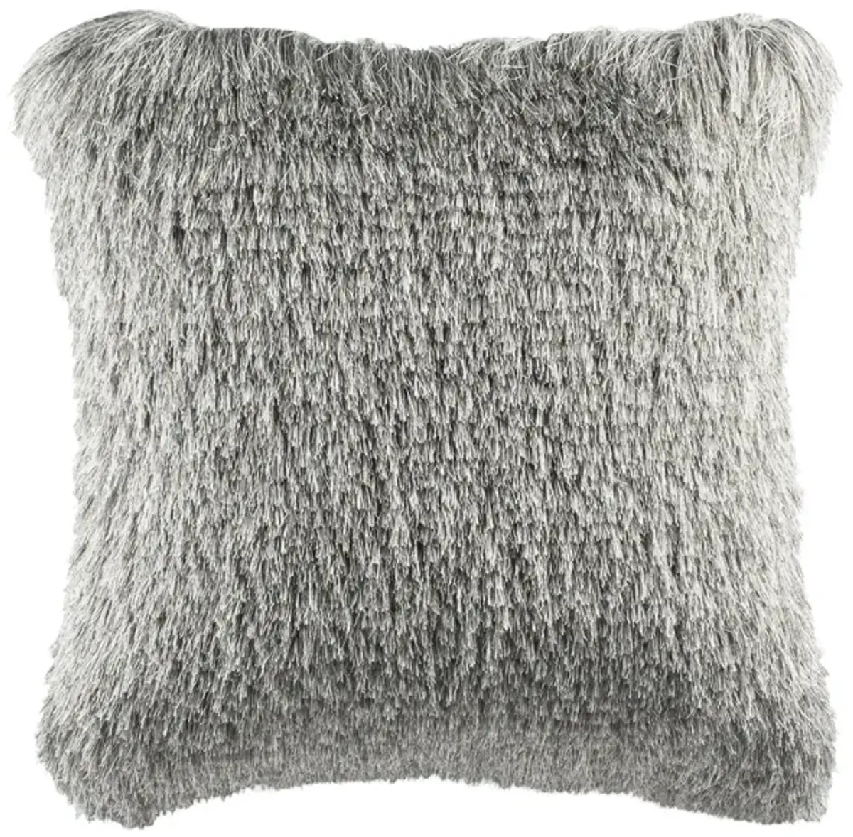 Shag Throw Pillow in Silver by Safavieh