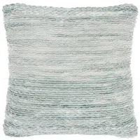 Mina Victory 20" Woven Ribbon Loops Throw Pillow in Seafoam by Nourison