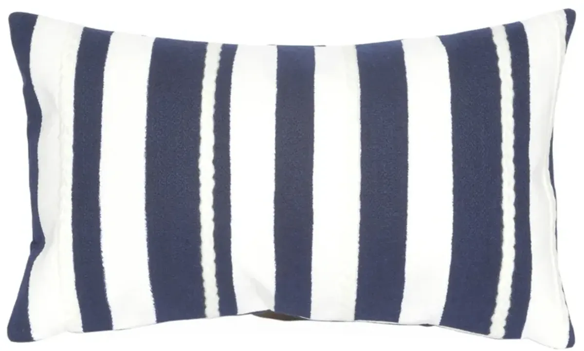 Liora Manne Visions II Marina Stripe Pillow in Navy by Trans-Ocean Import Co Inc