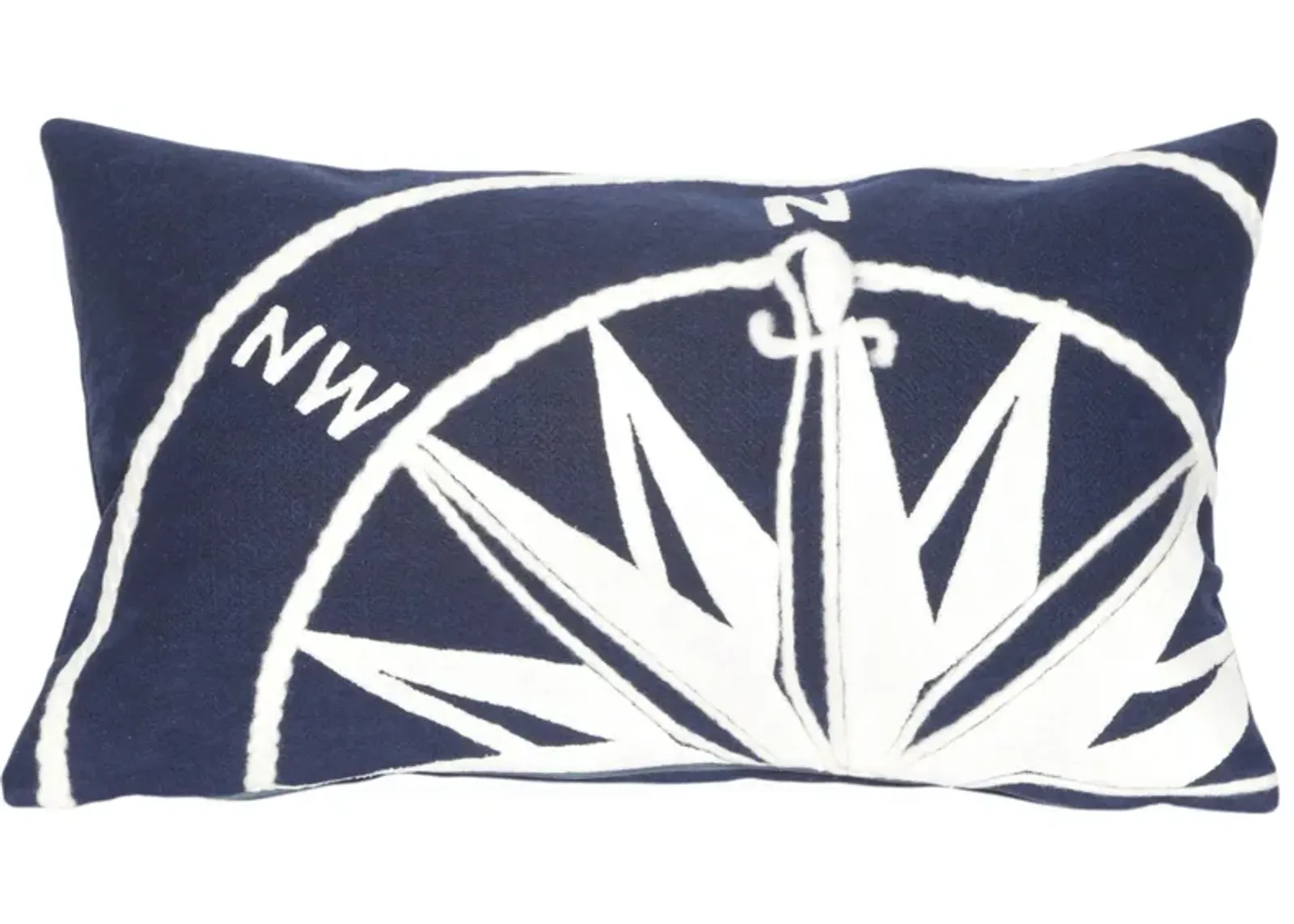 Liora Manne Visions II Compass Pillow in Navy by Trans-Ocean Import Co Inc