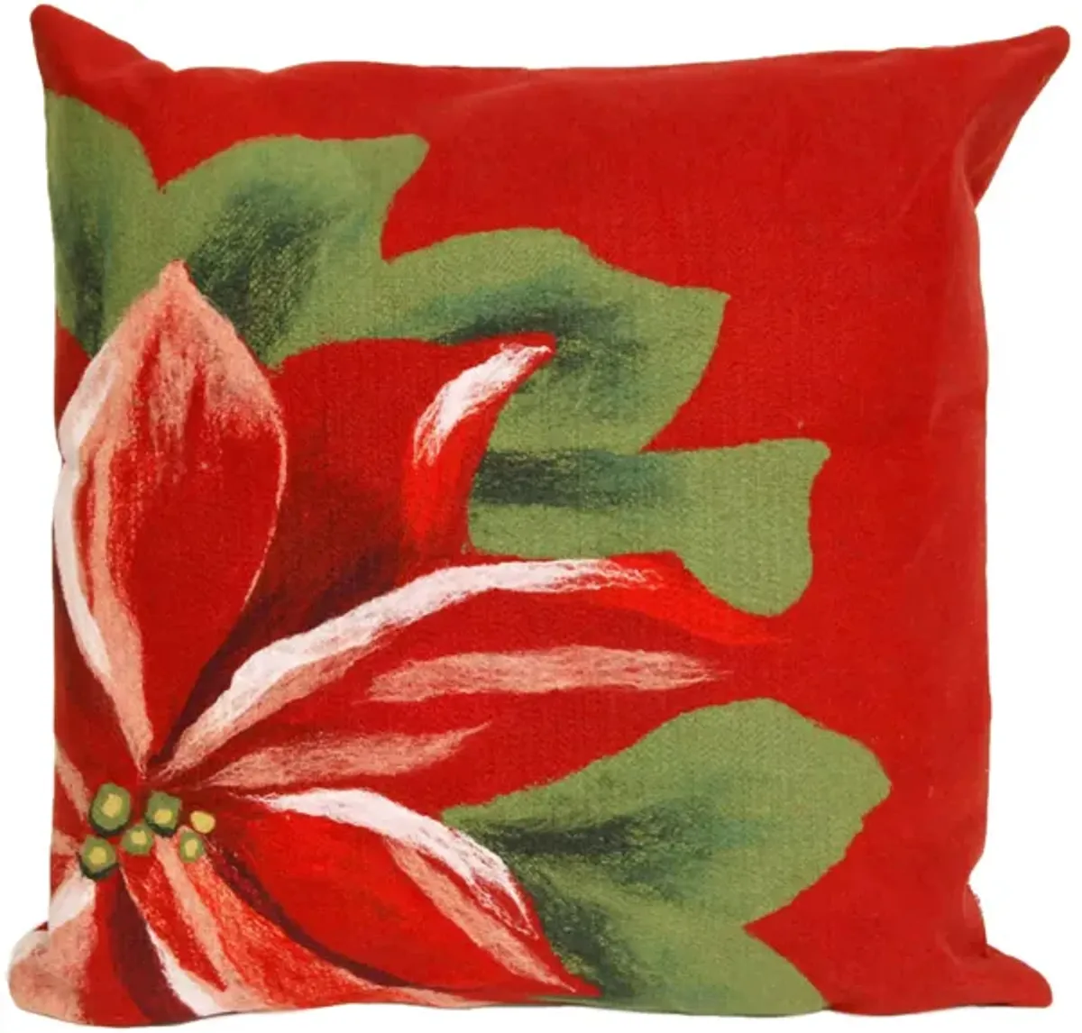 Liora Manne Visions II Poinsettia Pillow in Red by Trans-Ocean Import Co Inc