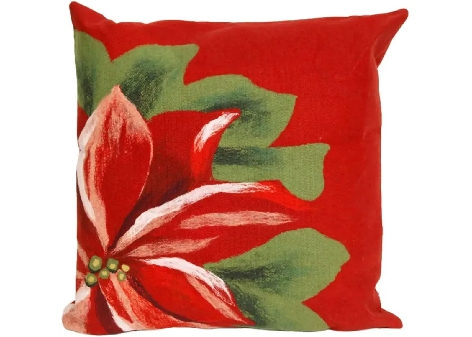 Liora Manne Visions II Poinsettia Pillow in Red by Trans-Ocean Import Co Inc