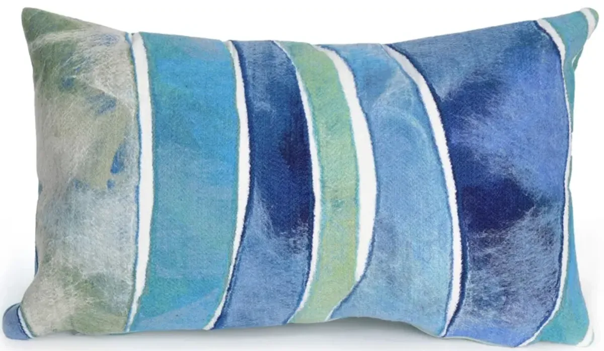 Liora Manne Visions III Waves Pillow in Blue by Trans-Ocean Import Co Inc