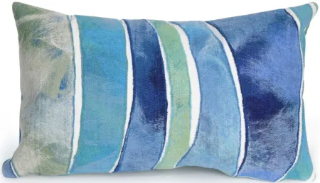 Liora Manne Visions III Waves Pillow in Blue by Trans-Ocean Import Co Inc