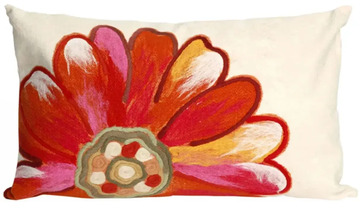 Liora Manne Visions III Daisy Pillow in Orange by Trans-Ocean Import Co Inc