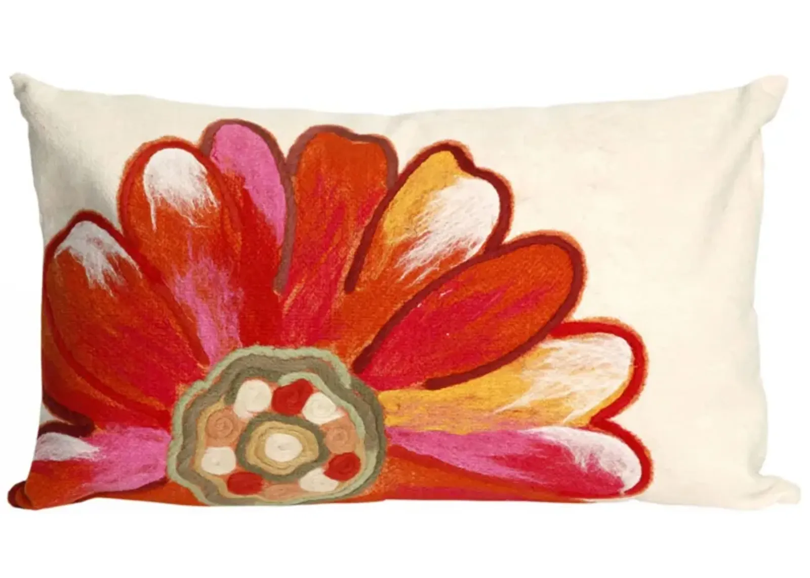 Liora Manne Visions III Daisy Pillow in Orange by Trans-Ocean Import Co Inc