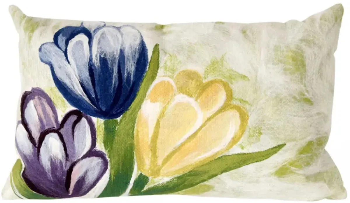 Liora Manne Visions III Tulips Pillow in Blue by Trans-Ocean Import Co Inc