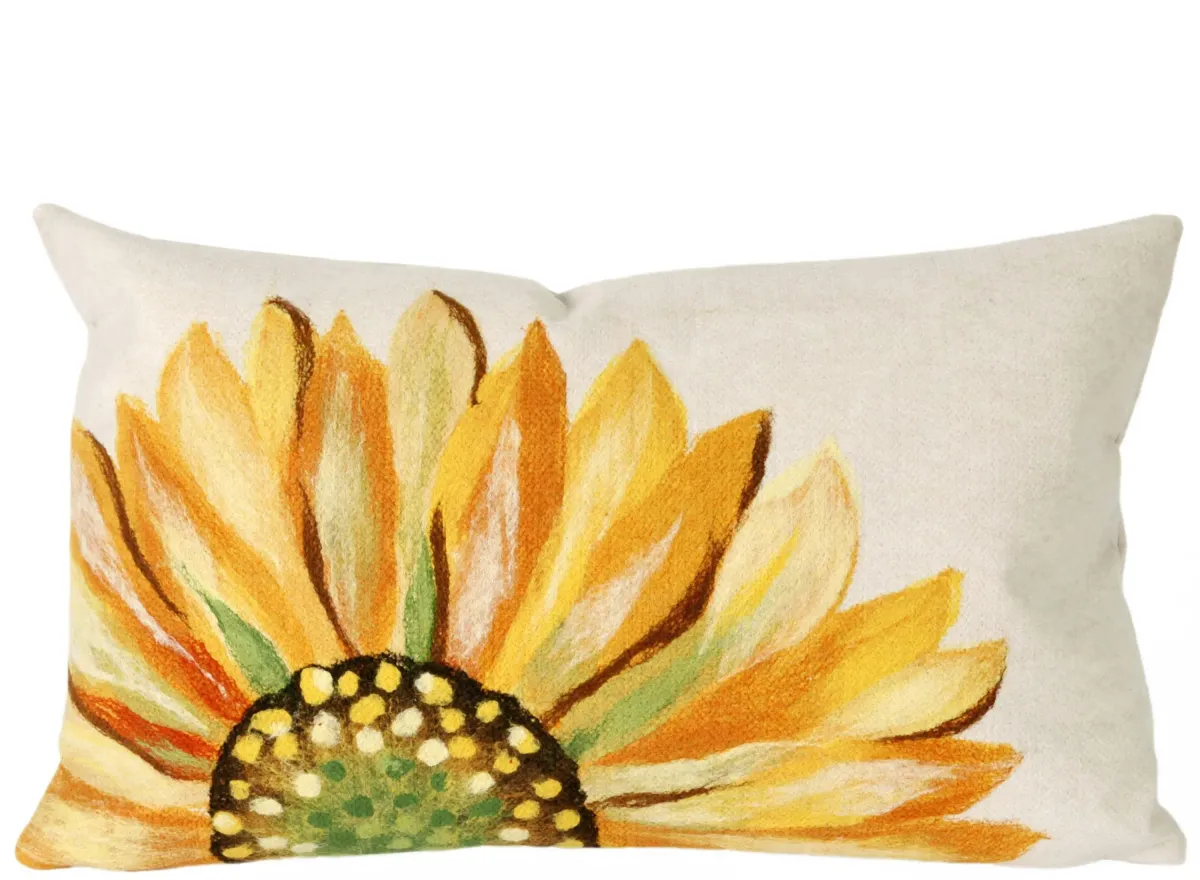 Liora Manne Visions III Sunflower Pillow in Yellow by Trans-Ocean Import Co Inc