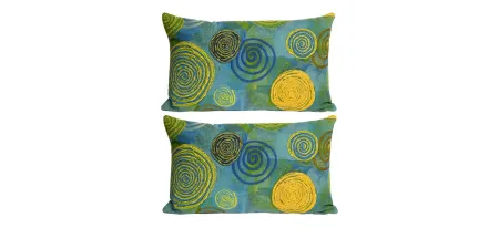 Liora Manne Visions III Graffiti Swirl Pillow Set - 2 Pc. in Blue by Trans-Ocean Import Co Inc