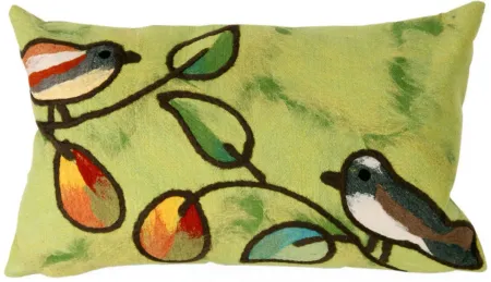 Liora Manne Visions III Song Birds Pillow in Green by Trans-Ocean Import Co Inc