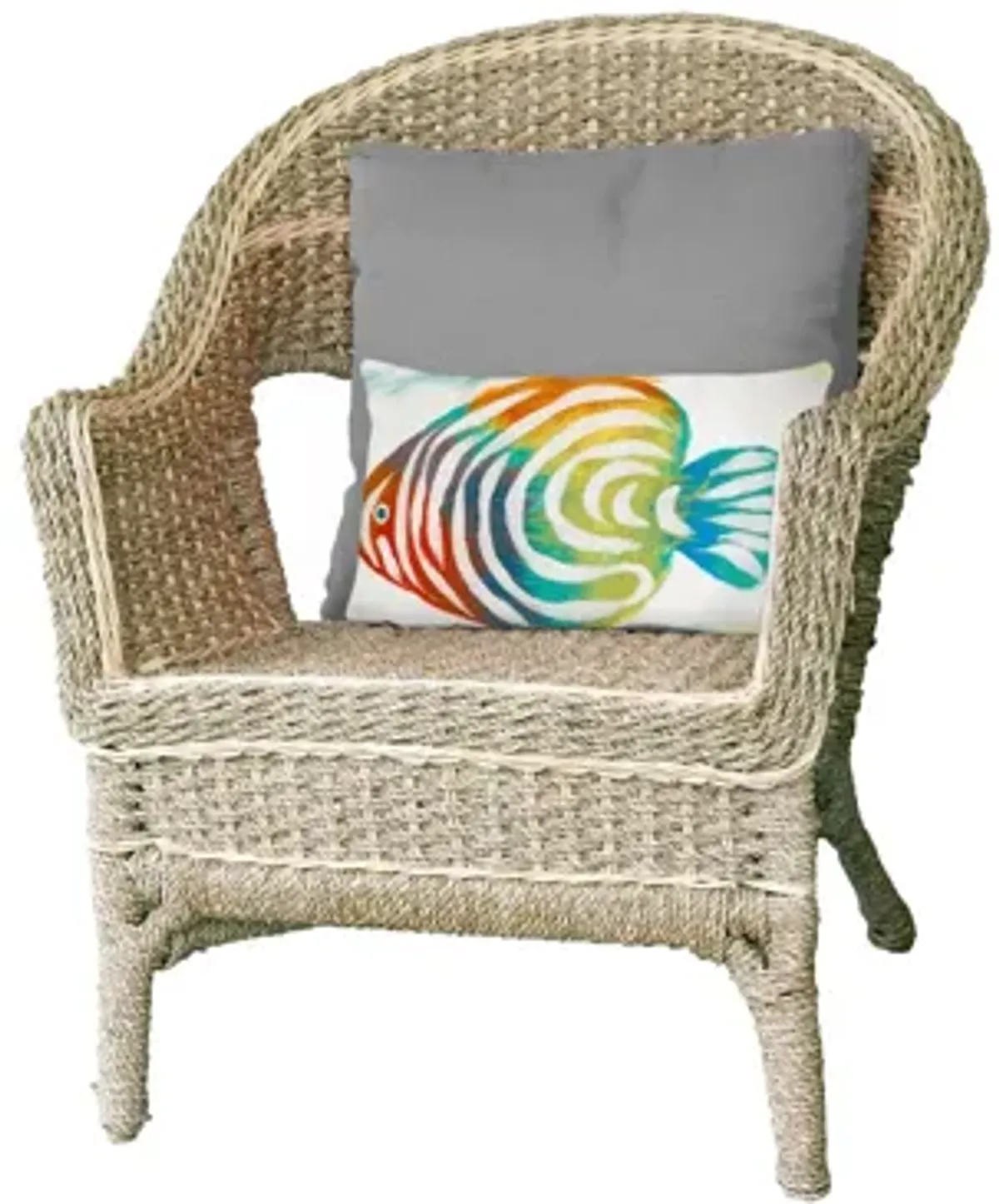 Liora Manne Visions III Rainbow Fish Pillow
