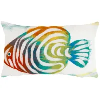Liora Manne Visions III Rainbow Fish Pillow in Green by Trans-Ocean Import Co Inc