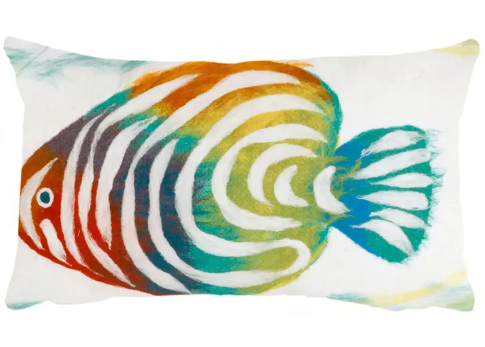 Liora Manne Visions III Rainbow Fish Pillow in Green by Trans-Ocean Import Co Inc