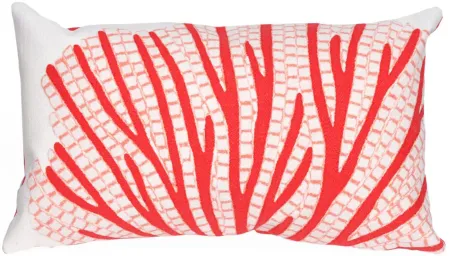 Liora Manne Visions III Coral Fan Pillow in Coral by Trans-Ocean Import Co Inc