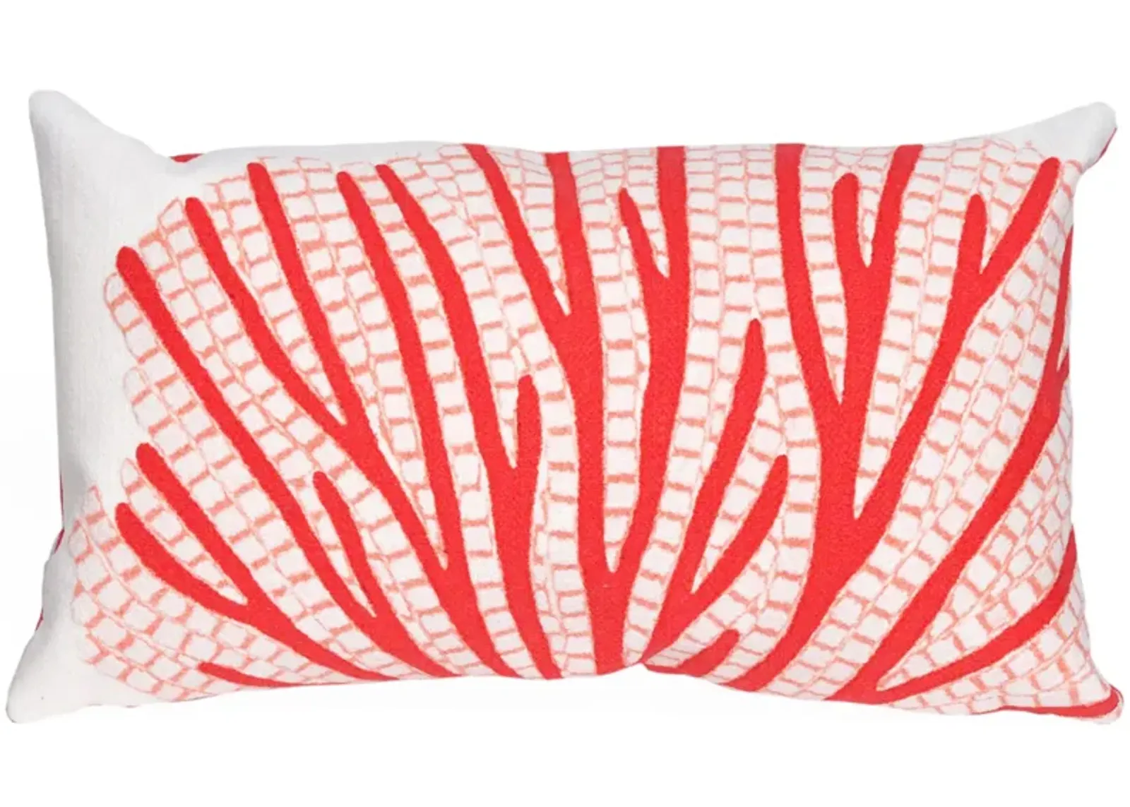 Liora Manne Visions III Coral Fan Pillow in Coral by Trans-Ocean Import Co Inc