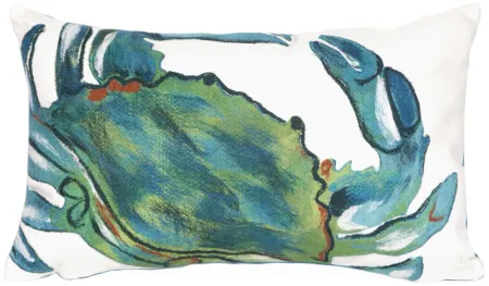 Liora Manne Visions III Blue Crab Pillow in Blue by Trans-Ocean Import Co Inc