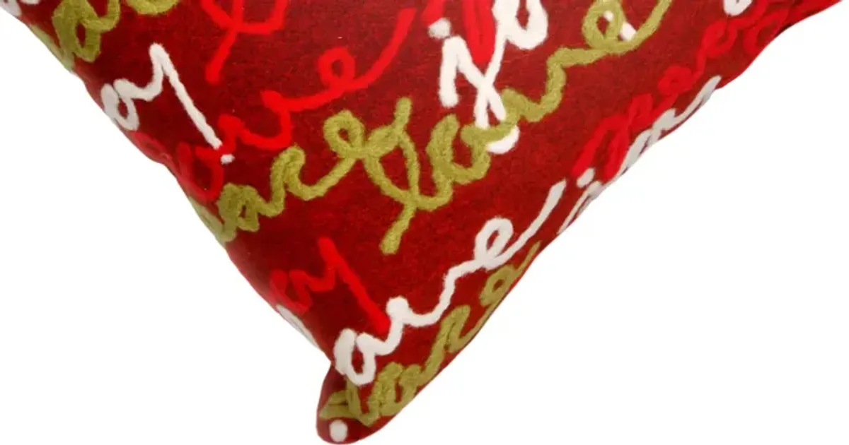 Liora Manne Visions III Peace Love Joy Pillow