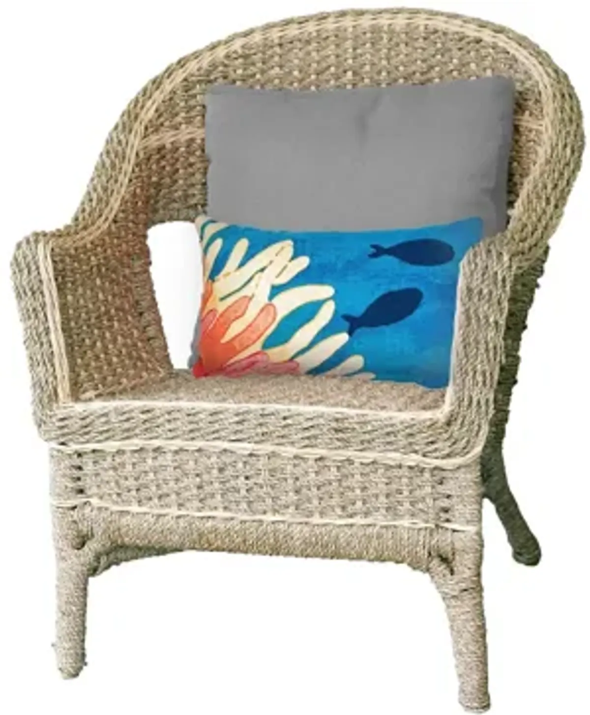 Liora Manne Visions III Reef and Fish Pillow