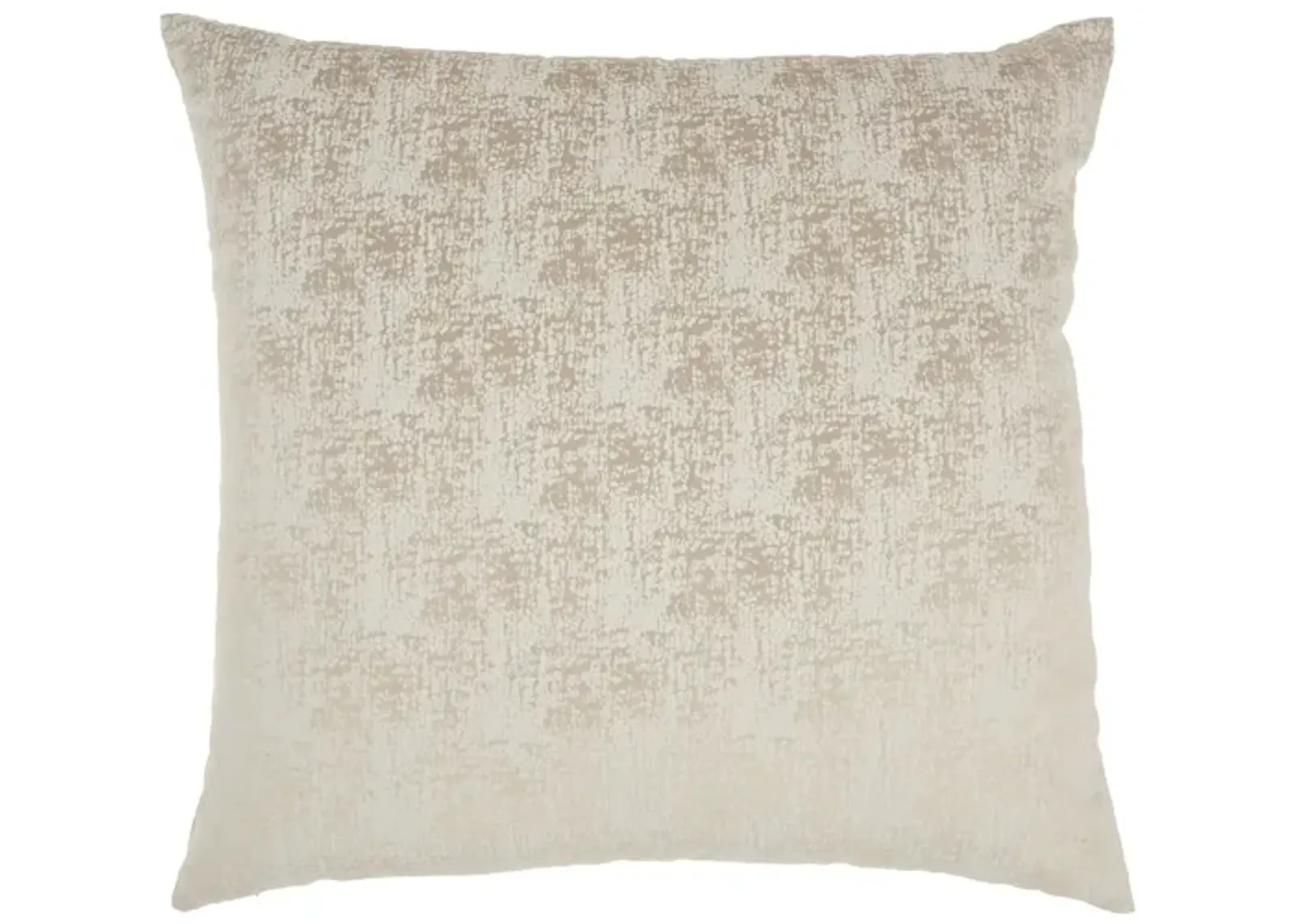 Mina Victory 22" Erased Velvet Throw Pillow in Beige by Nourison