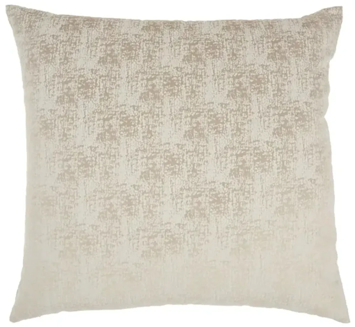 Mina Victory 22" Erased Velvet Throw Pillow in Beige by Nourison