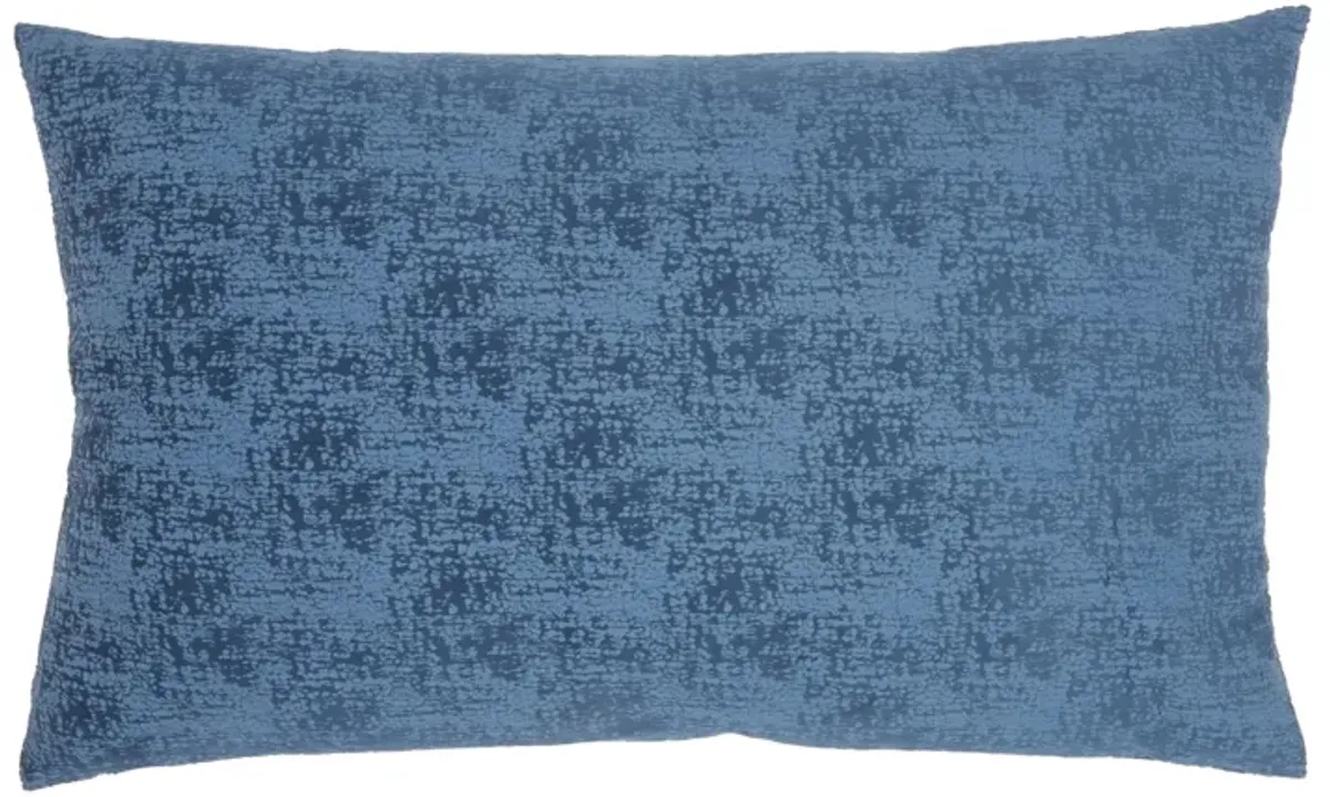 Mina Victory Erased Velvet Rectangular Throw Pillow in Navy by Nourison