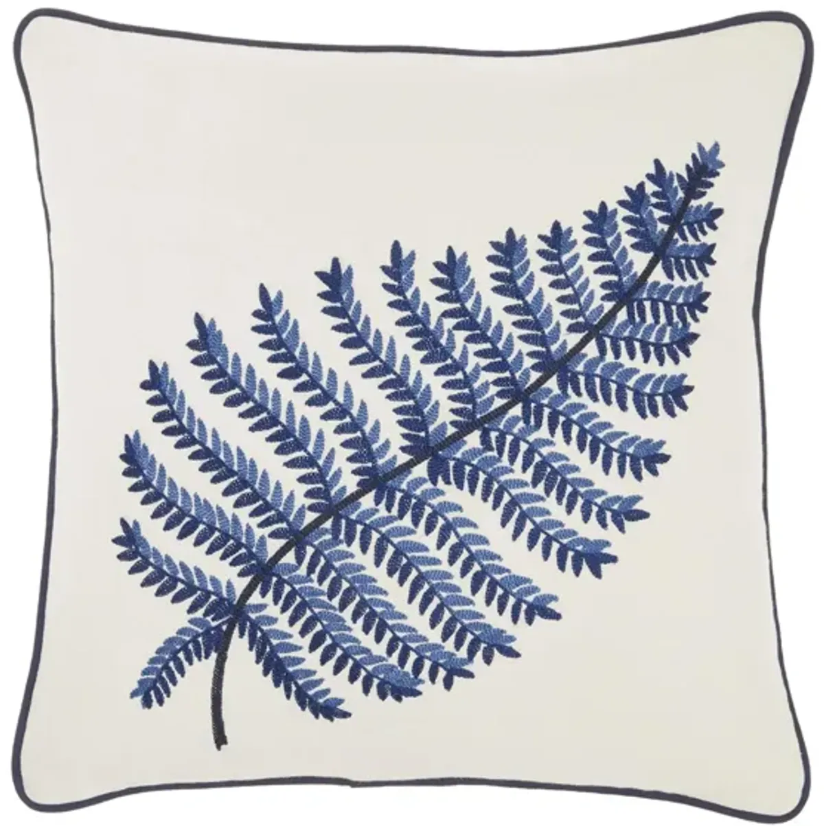 Leaf Throw Pillow in Indigo by Nourison